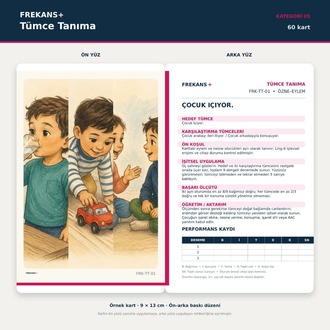 FREKANS+ Tümce Tanıma | 60 Eğitim Kartı