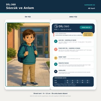 DİL:360 Sözcük ve Anlam | 48 Eğitim Kartı