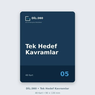DİL:360 Tek Hedef Kavramlar | 48 Eğitim Kartı