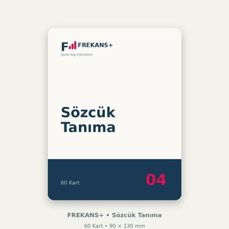 FREKANS+ Sözcük Tanıma | 60 Eğitim Kartı