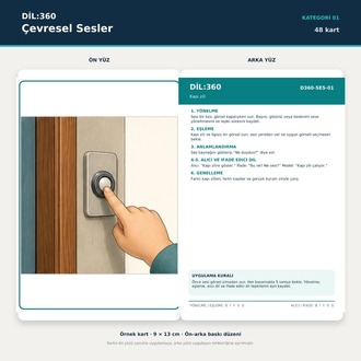 DİL:360 Çevresel Sesler | 48 Eğitim Kartı