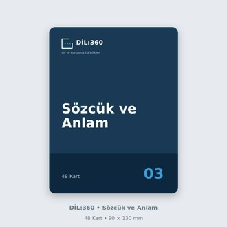 DİL:360 Sözcük ve Anlam | 48 Eğitim Kartı