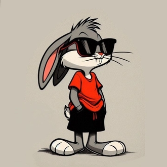 Bugs Bunny Baskılı Oversize T-Shirt