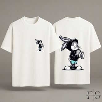 Bugs Bunny Baskılı Oversize T-Shirt