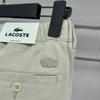 Lacoste Erkek Regular Fit Bej Keten Şort