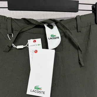 Lacoste Erkek Regular Fit Yeşil Ham Keten Pantolon