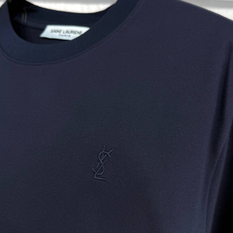 YSL Erkek Regular Fit Lacivert Tişört