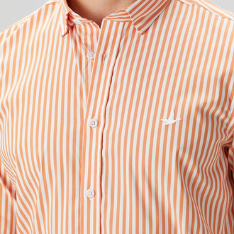 Beymen Erkek Regular Fit Oranj Keten Gömlek