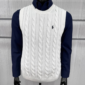 Polo Ralph Lauren Erkek Regular Fit Beyaz Yün Süveter