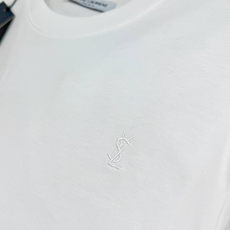 YSL Erkek Regular Fit Beyaz Tişört