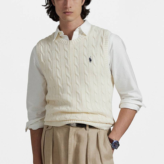 Polo Ralph Lauren Erkek Regular Fit Beyaz Yün Süveter