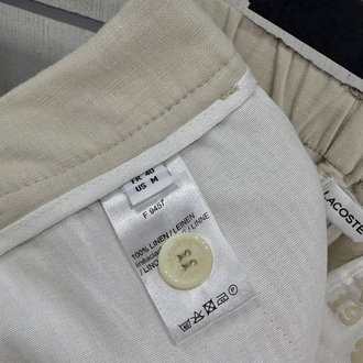 Lacoste Erkek Regular Fit Bej Keten Şort