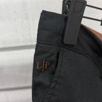 Loro Piana Erkek Regular Fit Siyah Keten Şort