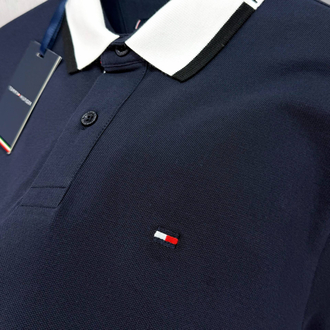 Tommy Hilfiger Erkek Regular Fit Lacivert Polo Yaka Tişört