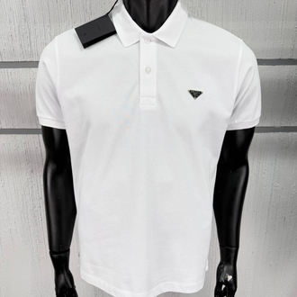 Prada Erkek Regular Fit Beyaz Polo Yaka Tişört