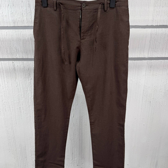 Beymen Erkek Regular Fit Kahverengi Ham Keten Pantolon