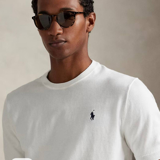 Polo Ralph Lauren Erkek Regular Fit Beyaz Triko Tişört