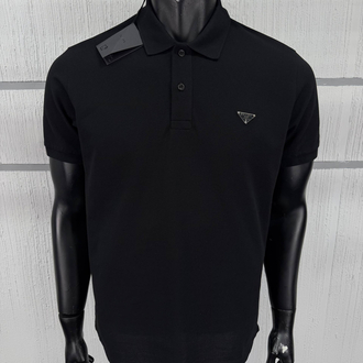 Prada Erkek Regular Fit Siyah Polo Yaka Tişört
