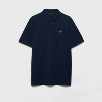 Prada Erkek Regular Fit Lacivert Polo Yaka Tişört