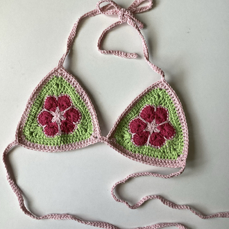 çiçek bikini üstü