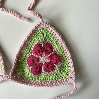 çiçek bikini üstü
