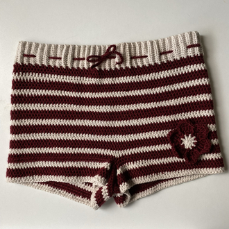 bordo çizgili mikro şort