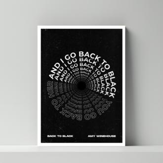 Back to Black Posteri- Dijital Ürün