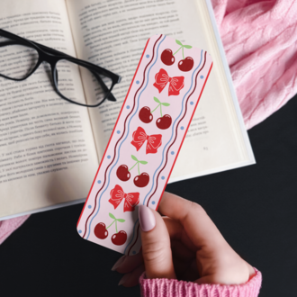 Kiraz Desenli Kitap Ayracı