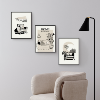 Home Koleksiyonu – Çerçeveli Poster Seti