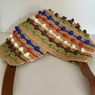 El Örgüsü Kağıt İp Bulmaca Çanta - Renkli Puzzle Bag