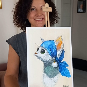 İnci Küpeli Kedi