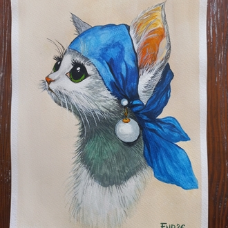 İnci Küpeli Kedi