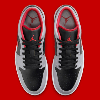 Nike Air Jordan 1 Low Channels A Familiar Look In “Cement Grey/Fire Red”