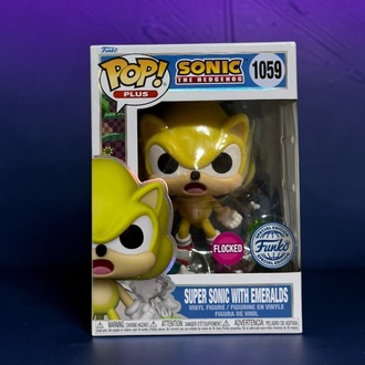 Funko Pop: Super Sonic with Emeralds #1059 (Flocked & Special Edition)