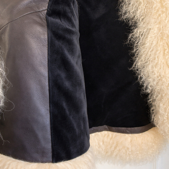 Mongolian Luxe Vest/dark brown