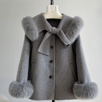 Royal Gray Fur Coat