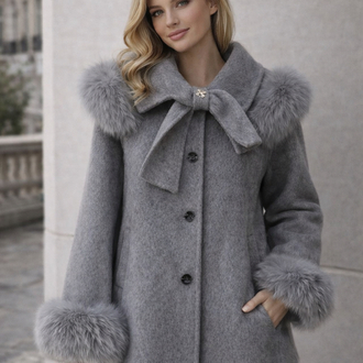 Royal Gray Fur Coat