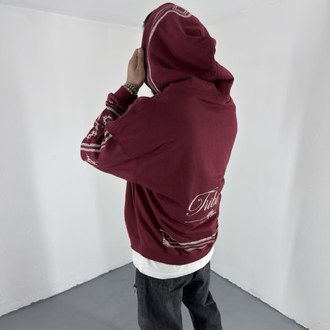 Ethno Red Over Size SweatShirt 