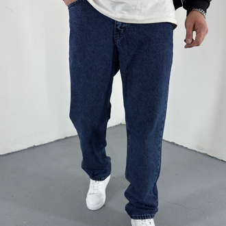 Baggy Jean Lacivert Yıkamalı