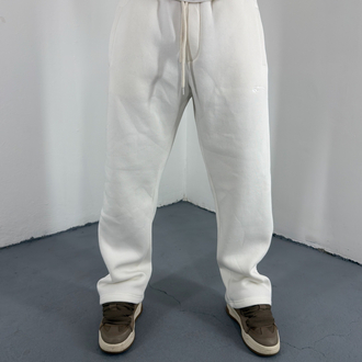 Yanı Şeritli Baggy Eşofman Beyaz (ŞARDONLU)