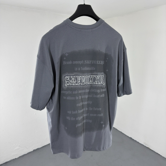 OverSize Sırt Baskılı ve Patch'li Tshirt