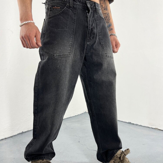Reverse Pocket Baggy Denim