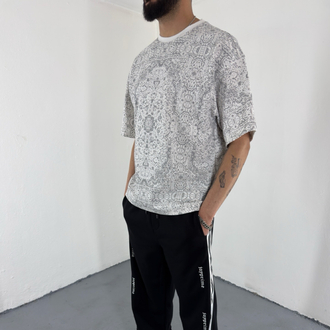Ethnic Pattern T-Shirt beyaz
