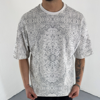Ethnic Pattern T-Shirt beyaz