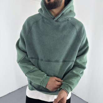 Boxy Fit Yıkamalı Hoodie