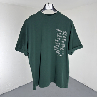 Time is too slow OverSize Tee Yeşil