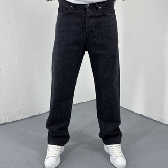 Laser Effect Baggy Denim 