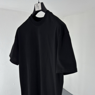 Over Size Basic Siyah T-Shirt