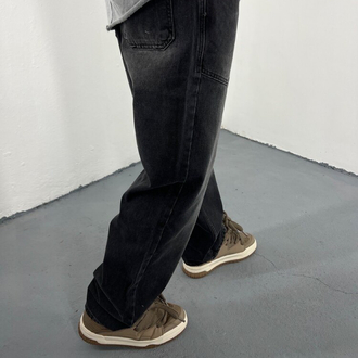 Reverse Pocket Baggy Denim