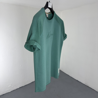 Lazer Kesim OverSize T-Shirt yeşil